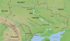 Physical map of Ukraine Physical map of Ukraine