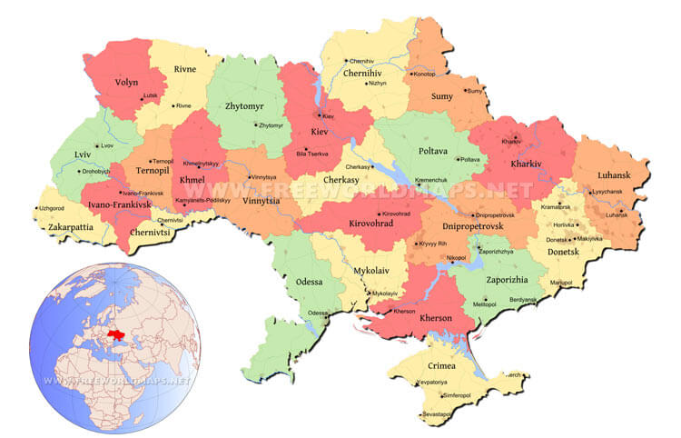 Ukraine Political Map
