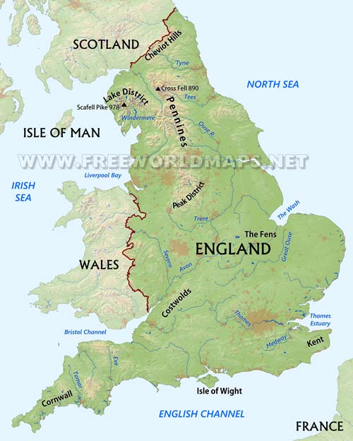 England map England map