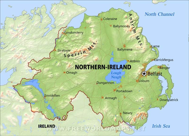 Northern Ireland map Northern Ireland map