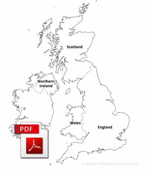 UK countries labelled PDF map UK countries labelled PDF map
