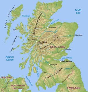Physical features of Scotland