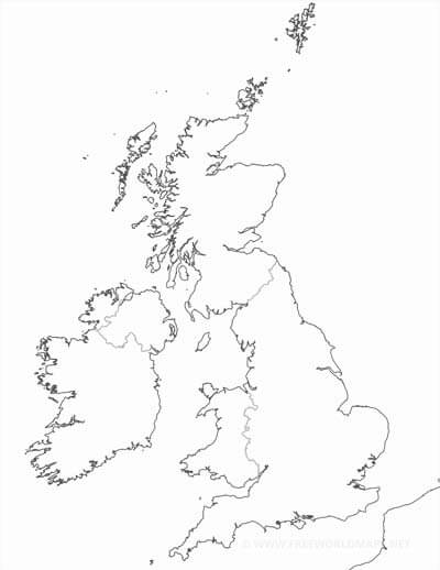 United Kingdom HD outline map United Kingdom HD outline map