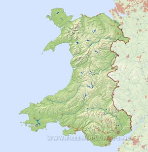 Wales HD map Wales HD map