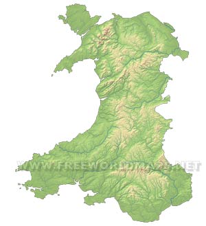Wales relief Wales relief