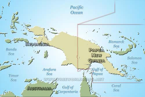 New Guinea political map