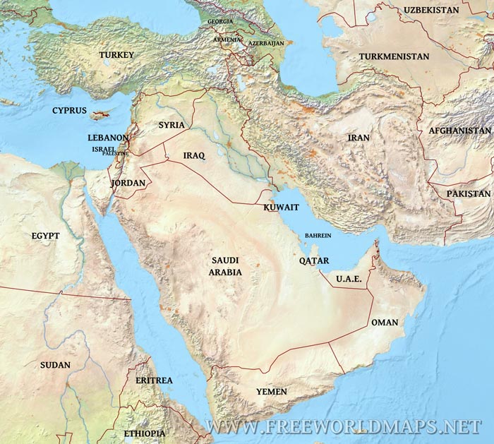 Middle East map