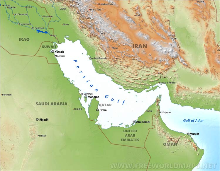 Persian Gulf map
