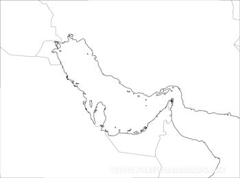 Persian Gulf printable map