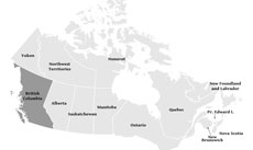 British Columbia location map