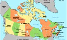 Canada political map