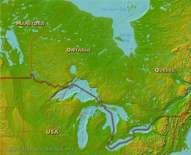 Ontario relief Ontario relief