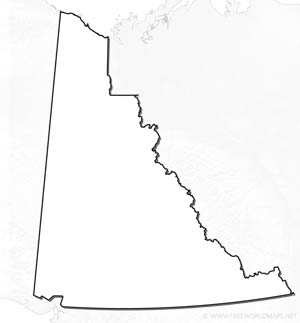 Yukon outline map printable HD