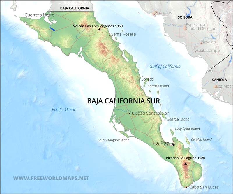 Baja California Sur map