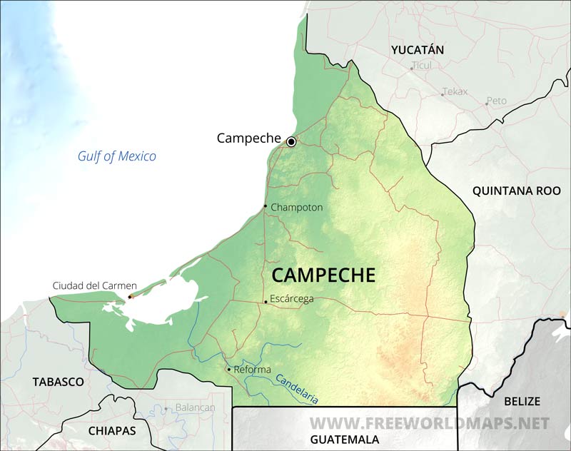 Campeche map