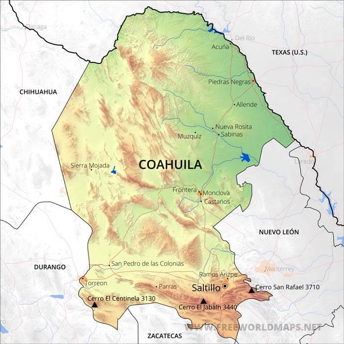 Coahuila map