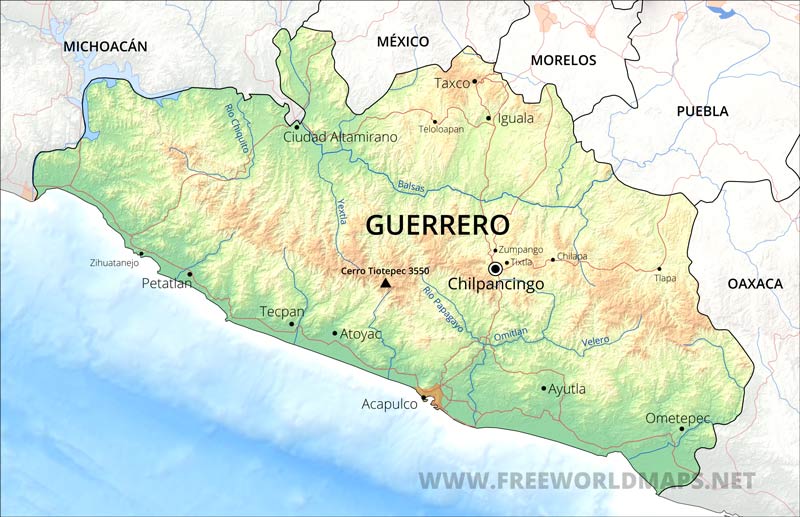 Guerrero map