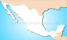 Outline maps of Mexico