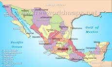 Mexico political map