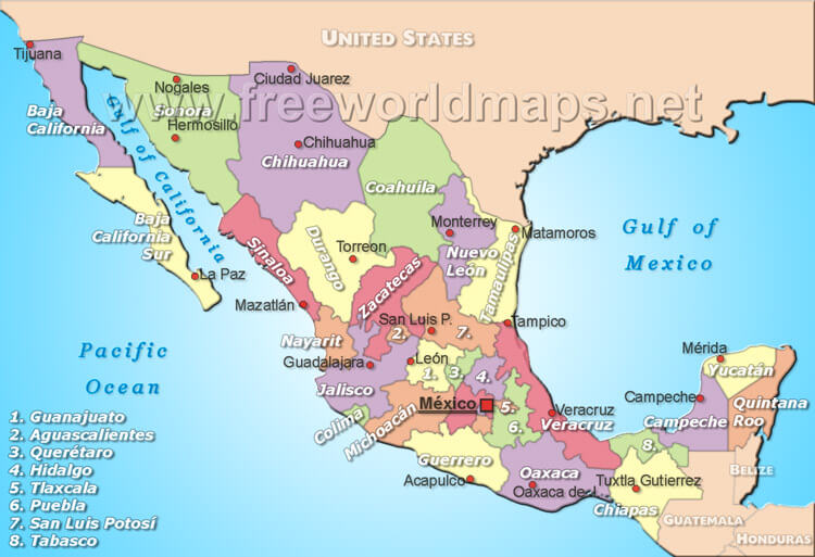 Political Canada map