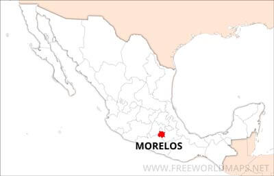 Morelos location on Mexico map