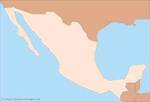 Blank Mexico map
