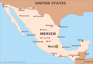 PDF map of Mexico