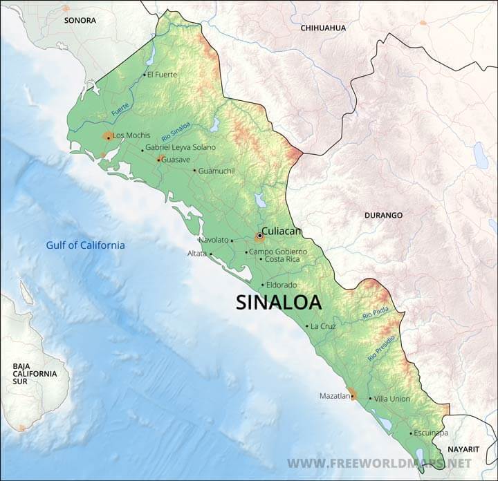 Sinaloa map