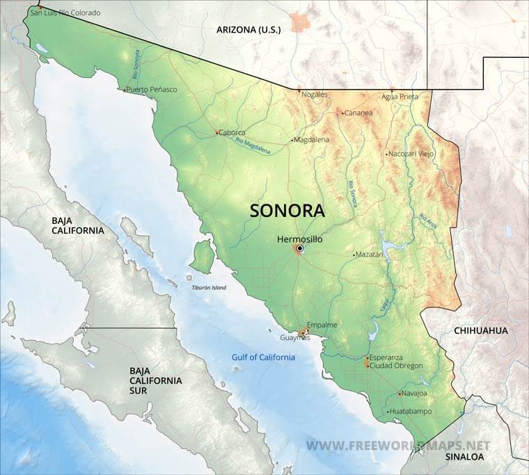 Sonora map