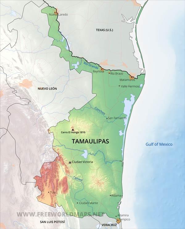 Tamaulipas map