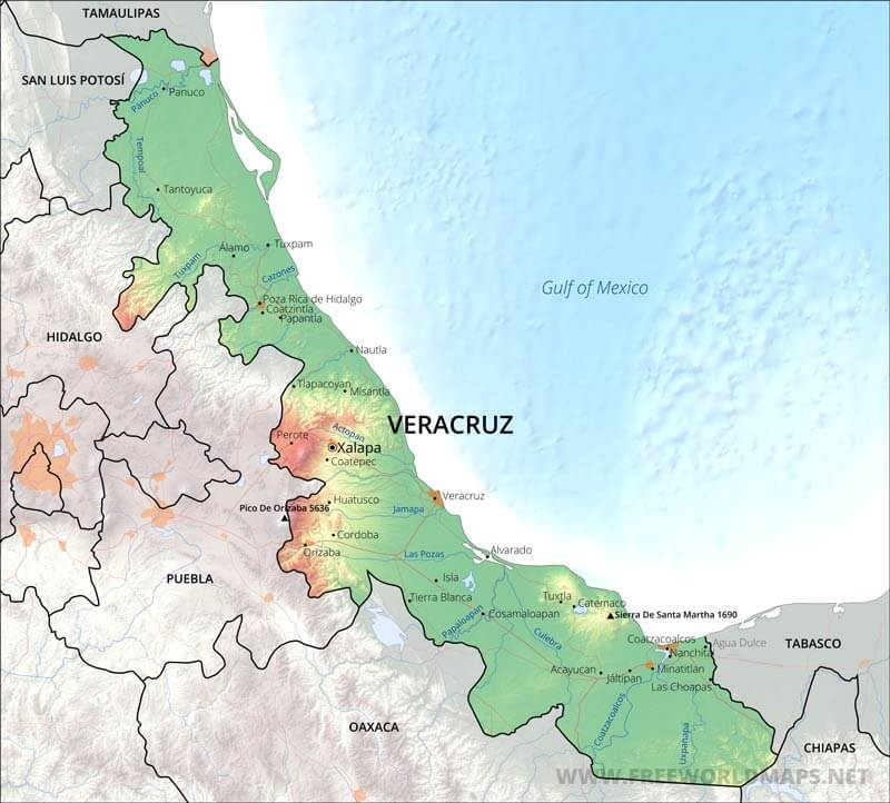 Veracruz map