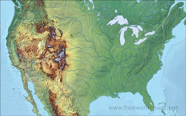 United States topography