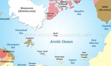 Arctic Ocean map