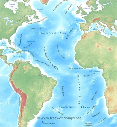 Atlantic Ocean HD map