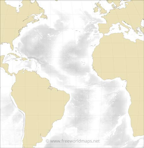 Atlantic Ocean simple HD map