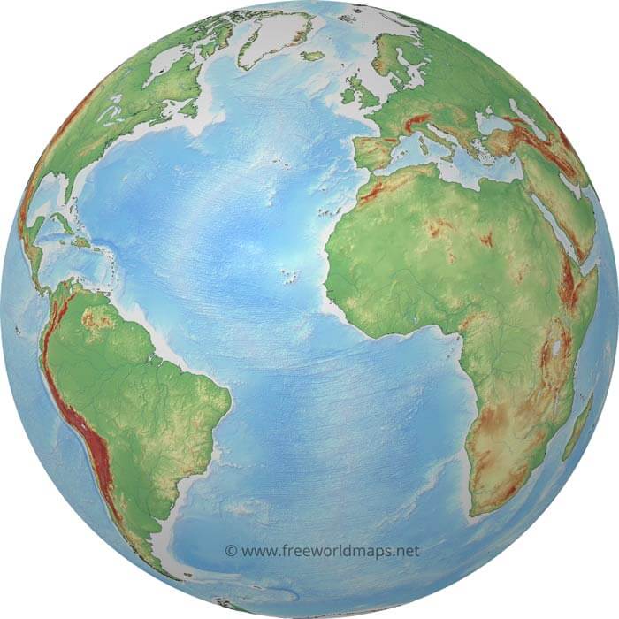 Atlantic Ocean map