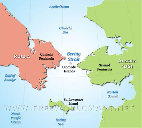 Bering Strait simple map