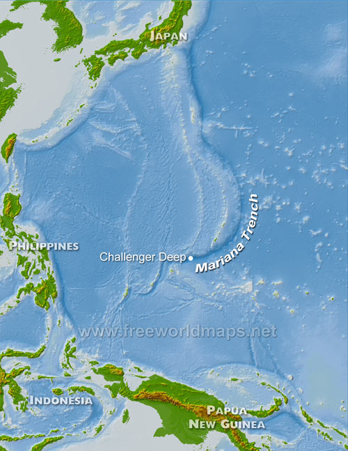 Mariana Trench map
