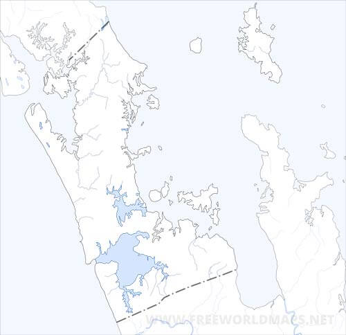 Auckland Region HD outline map