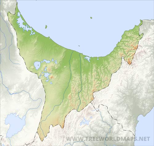 Bay of Plenty HD blank map