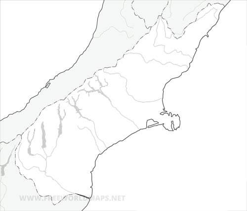 Canterbury HD outline map