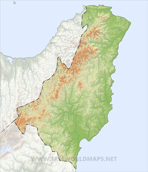 Gisborne District HD blank map
