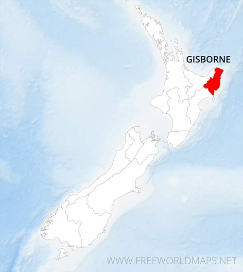 Gisborne District location NZ