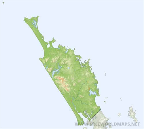 Northland Region HD blank map