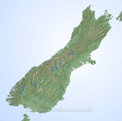 South Island HD map South Island HD map