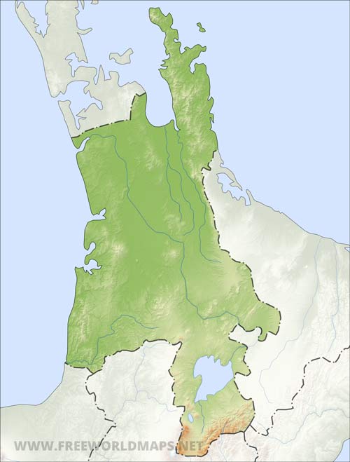 Waikato HD blank map