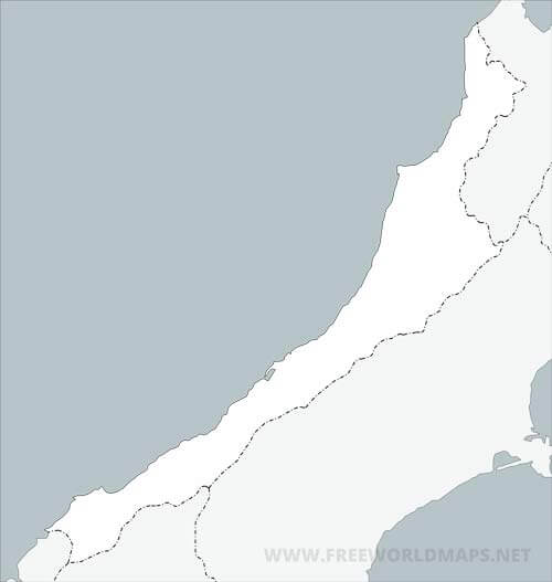 West Coast HD outline map