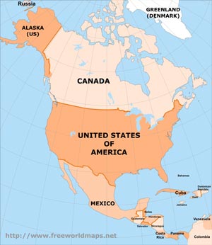 PDF map of North America