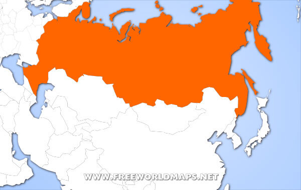 Russia location in Asia