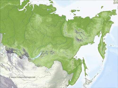 Siberia HD blank map